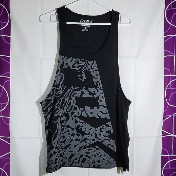 Fox Racing Black/Grey Logo Chargin Tech Muscle Tank - Women's Medium - Picture 3 of 15